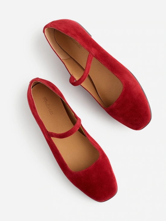 Madewell Shoes - New! Madewell Greta Ballet Ruby Port Leather Suede Flats 9